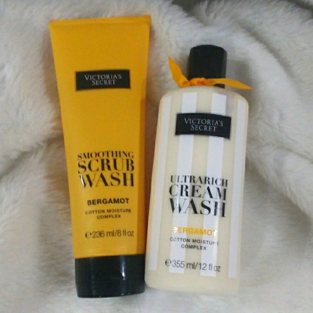 Victoria's Secret Scrub Wash & Cream Wash BERGAMONT Lot Of 2 New